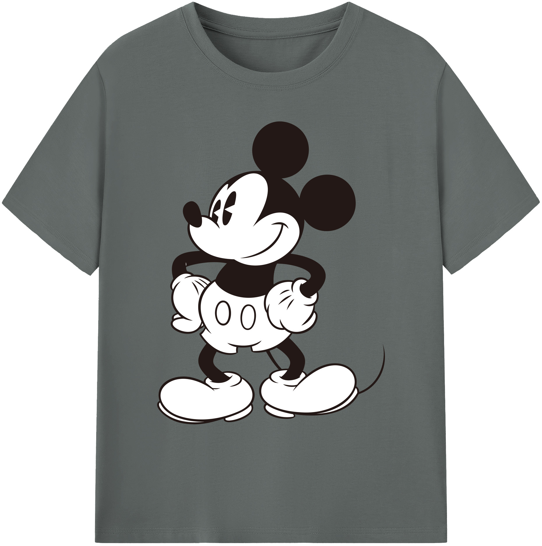 ミッキーマウス Mickey Mouse 綿100％ メンズ半袖Tシャツ｜肌触りやわらか＆通気性